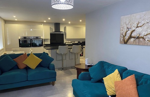 Thames Apartment | Luxury modern 2 bedroom flat near London City Airport with free Parking and WiFi