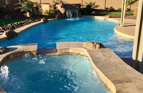 Queen Creek House | Luxury new home, pool/spa, putting greens, mist system, pool table
