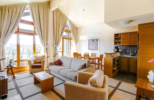 Flaine Apartment | Luxury penthouse 2-bedroom apartment with fireplace and stunning views