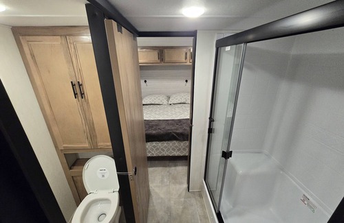 Lancaster House | Luxury RV Retreat, Resort Style Pool, Modern Kitchen, Loft, & Spa Inspired Bath!