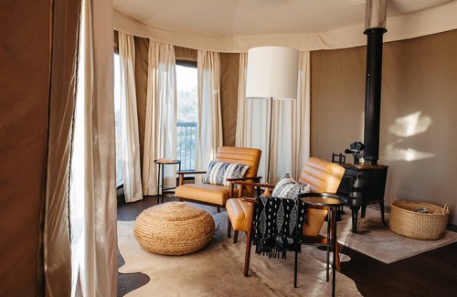 Johnson City RV Rental | Luxury Safari Tents on 96 acres in the Texas Hill Country