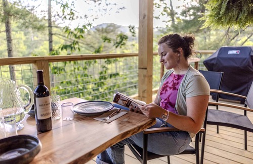 Zirconia Cabin | Luxury Tree Tent in Tuxedo Falls Resort with Private Waterfalls & Hiking