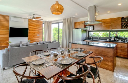 Villas Tulum Apartment | Luxury tropical apartment with balconies, hot tub, hammock, & AC - pool access