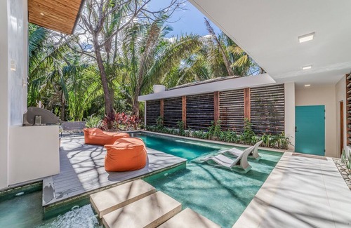 Playa Guiones Villa | Luxury Tropical Bamboo Villa w/pool surrounded by jungle & steps from the beach