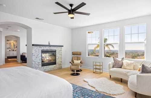 La Costa Oaks South House | Luxury valley-view home with pool, pool spa, grill, fireplaces, and pool table