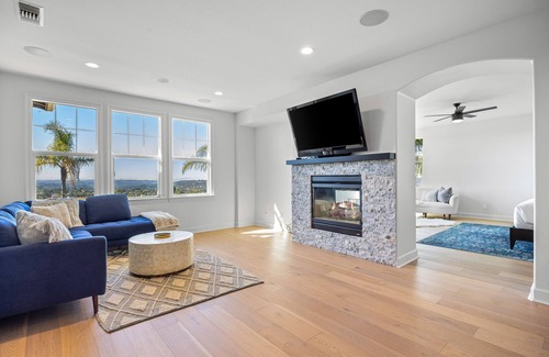 La Costa Oaks South House | Luxury valley-view home with pool, pool spa, grill, fireplaces, and pool table