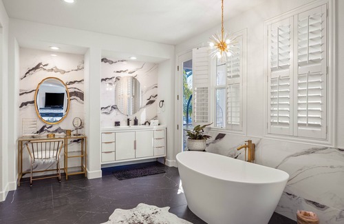 La Costa Oaks South House | Luxury valley-view home with pool, pool spa, grill, fireplaces, and pool table