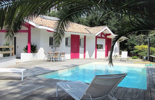 Seignosse Villa | Luxury villa on Seignosse golf course, heated swimming pool, 2 terraces: golf & swimming pool