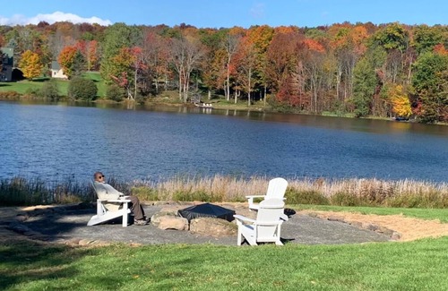 Jewett House | Luxury waterfront ski cabin, 4-bedroom house and office, monthly only