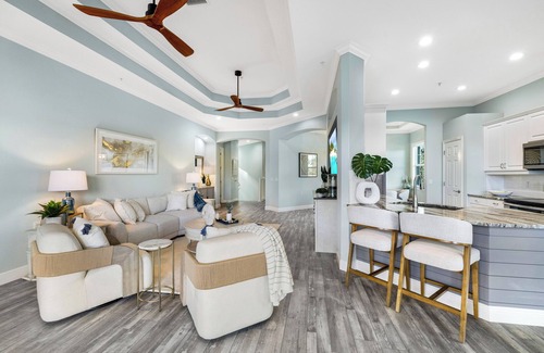 Miromar Lakes Condo | Luxury Waterfront Rental with wraparound water views at Miromar Lakes,