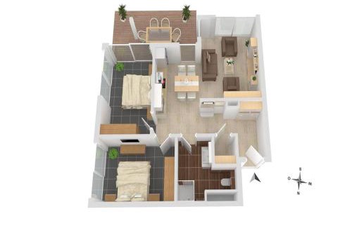 Muritz Apartment | Müritztraum - Apartment in der Hafenresidenz mit Terrasse & Wellness