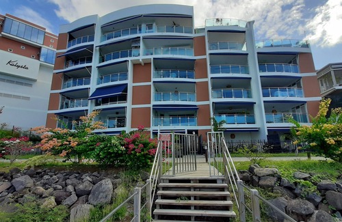 Schoelcher Apartment | Magnificent T2 Beachfront, pontoon access to the sea, small garden.