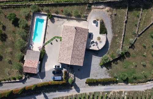 Rosieres House | Maison Cosy au calme piscine privée, Sud Ardèche, Exceptional view