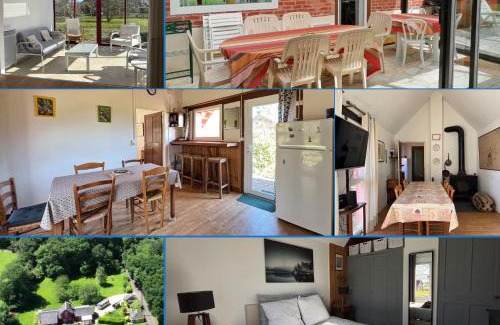 Commes House | Maison de campagne lumineuse spacieuse dans impasse au calme a proximité d'un chateau deux vérandas grand jardin cabane pour vélos, pres Port en Bessin et Bayeux, proche plages du débarquement