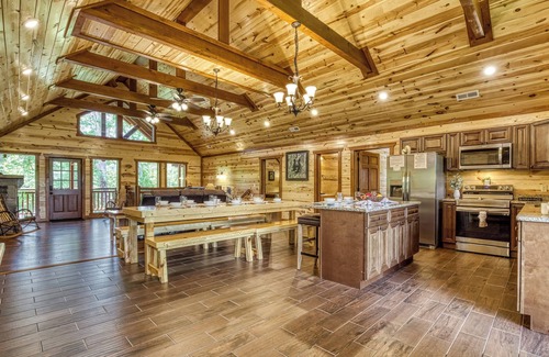 Sevierville Cabin | Majestic Splash-8 Bedroom, Indoor Pool, Hot Tub, $685 FREE tickets each paid day
