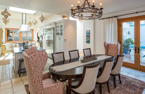 Western Malibu House | Malibu ocean view private gated house steps down to the quiet Broad Beach