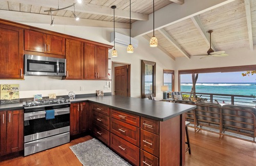 Waialee House | Maluhia Beach House by Gather: Oceanfront Home w/Lanai & Views