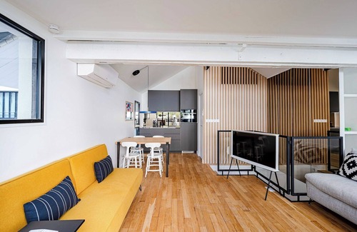 Quartier Saint-Ambroise Apartment | Marais Area - Outdoor patio - A/C - 2BDR