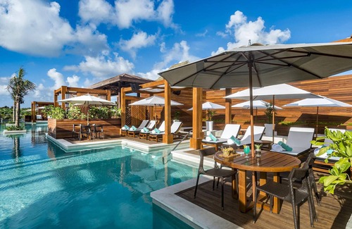 Yucatan Resort | Master Suite: jacuzzi tub, private plunge pool, and beautiful views from balcony