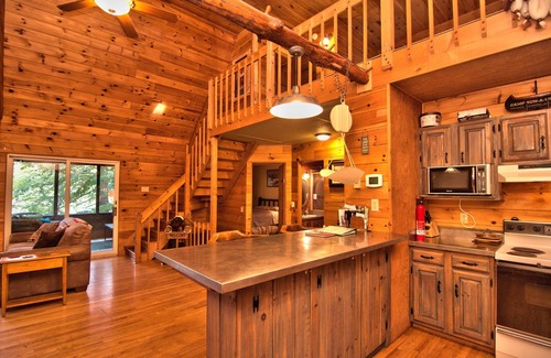Greentown Ski Chalet | Michael's Big Woods Lakefront Chalet with WIFI, AC and water toys