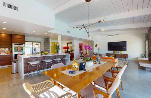 Vista Las Palmas House | Mid-Century Alexander stunner with saltwater pool & spa - walk downtown