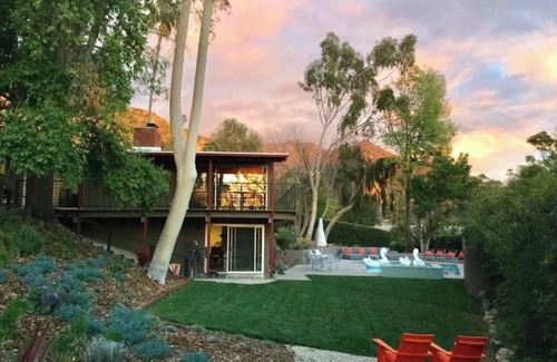 Altadena House | Mid Century Estate, Private Suite with Pool/Jacuzzi/Gym