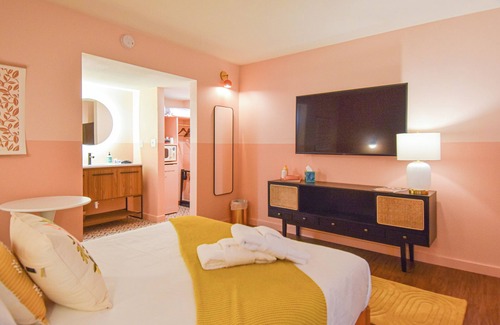 Fayetteville Hotel | Mid-Century Themed Hotel Room in Fayetteville, AR - The Clementine on College #8