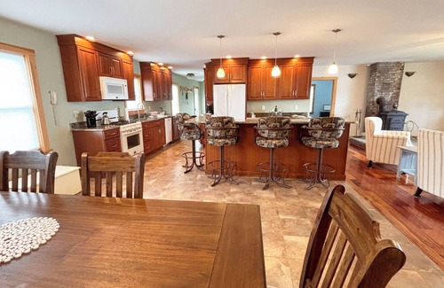 Trenton House | Mill Cove, a shorefront home with large kitchen to gather, great water views!