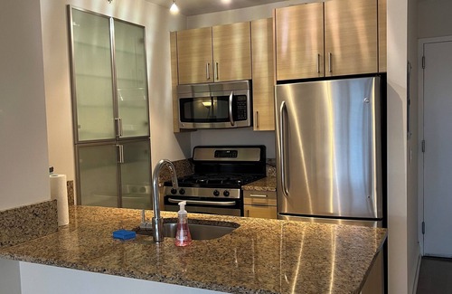 Midtown South Apartment | Million dollar view 1-bed apartment in New York with WiFi, fitness room