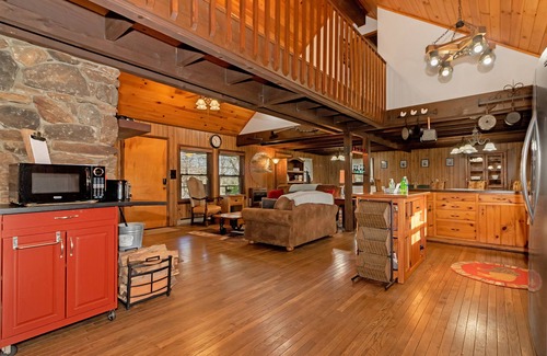 Pisgah Forest Cabin | Mine Mountain Cabin, convenient location! 4 bedrooms, real log cabin