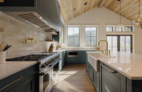 Mountain Village House | Minimalist Chalet Style Home by InvitedHome | Cedar Hot Tub
