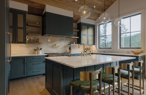 Mountain Village House | Minimalist Chalet Style Home by InvitedHome | Cedar Hot Tub