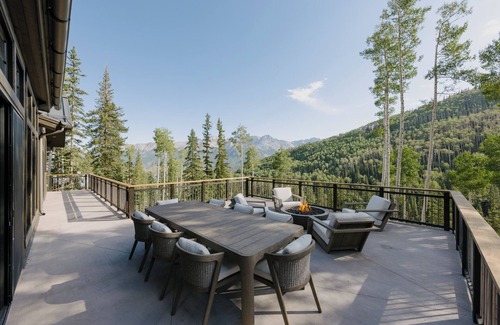 Mountain Village House | Minimalist Chalet Style Home by InvitedHome | Cedar Hot Tub