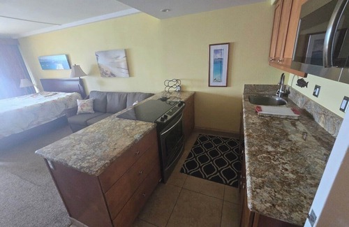 Honokowai Condo | MK 106 Oceanfront Maui Studio w King Bed & Kitchen