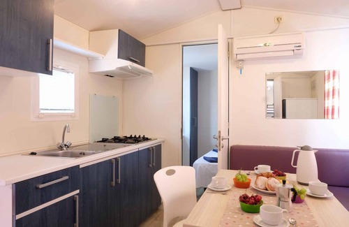 Mazzorno Sinistro House | Mobilehome with air conditioning, terrace and pool