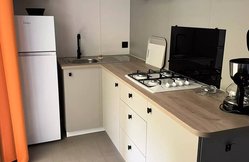 Soreze House | Mobilheim Holz Komfort 29m2 - 2 Schlafzimmer - überdachte Terrasse - TV 4 persons