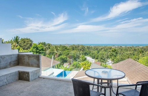 Bophut Hills Apartment | Modern 2-bedroom apartment with stunning sea views, pool, and bar