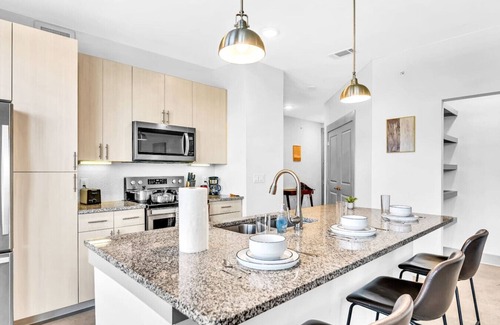 Fort Worth Apartment | Modern 2BD/2BA Flat Gym & Pool | Heart of Downtown