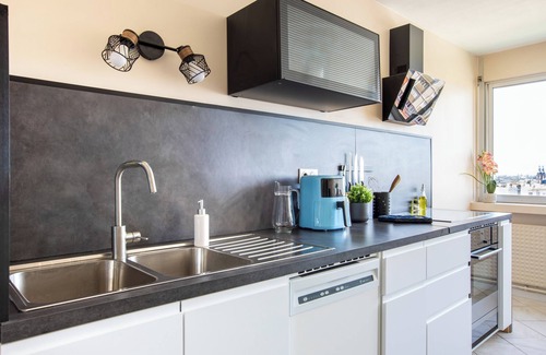 Mulhouse Apartment | Modern 2BR Sunset View over Vosges Full Kitchen Netflix & Parking