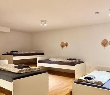 Wiener Neudorf Apartment | Modern Apartment Garden with 5 Single Beds