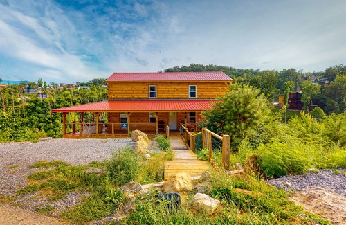 Chalet Village North Cabin | Modern cabin with pools, private hot tub, pool table, & free attraction tickets