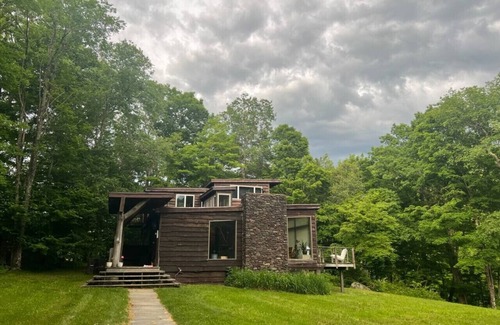 Denver House | Modern Catskills Escape w/Hot tub, Creek, & Views