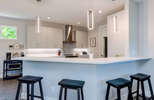Woodfin House | Modern, Family + Pet-Friendly! Mins from Downtown AVL! Firepit, Hot Tub & Games!