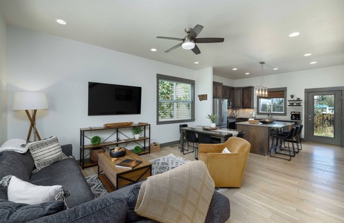 Four Corners House | Modern home w/garage converted game room!