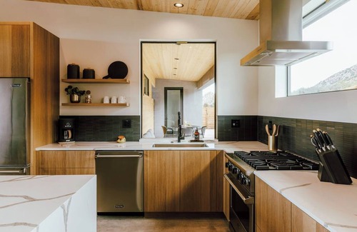 Pioneertown House | Modern Home with Pool & Spa-walk to Pionertown