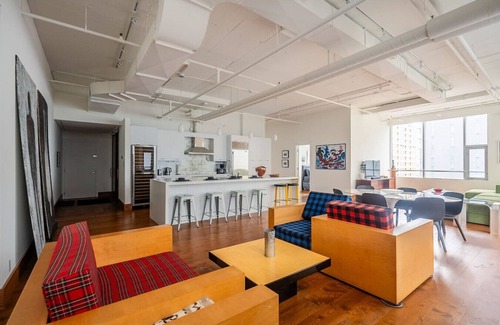 Fashion District Condo | Modern Industrial Charm: 2BR Designer Loft