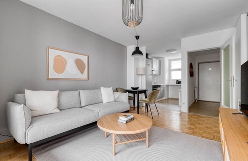 Stuwerviertel Apartment | Modern Leopoldstadt 1BR w/Balcony & Elevator, nr metro U2, by Blueground