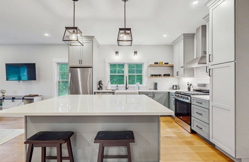 Mashpee House | Modern Luxe on the Cape | Sleek Design, Central Air, Serene Views