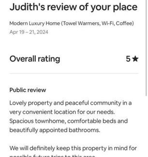 Greensboro Apartment | Modern Luxury Home Towel Warmers, Wi-Fi, Coffee