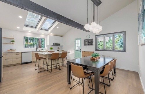 Woodmoor House | Modern Mountain Luxury - large forested lot with hot tub